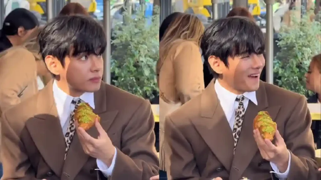 BTS’s V Sparks Viral Pistachio Croissant at Paris Fashion Week